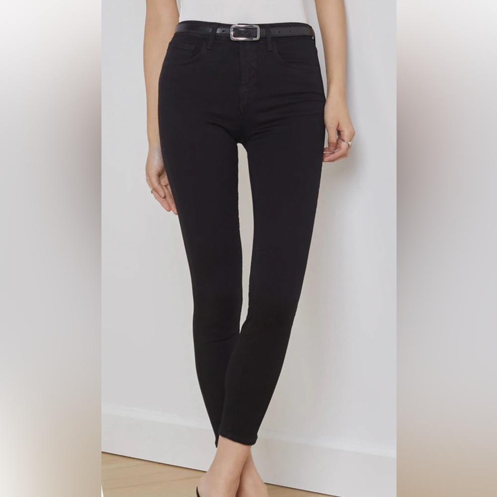 NEW L’AGENCE MARGOT HIGH RISE SKINNY ANKLE PANTS IN NOIR SIZE 27